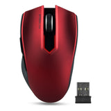 Exati 2400dpi Optical Sensor Auto Dpi Wireless Mouse, Black-red