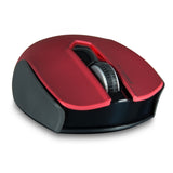 Exati 2400dpi Optical Sensor Auto Dpi Wireless Mouse, Black-red