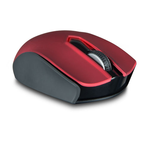 Exati 2400dpi Optical Sensor Auto Dpi Wireless Mouse, Black-red