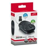 Jixster Wireless Three-button 1400dpi Optical Pc Mouse With Usb Receiver, 8m Range, Black