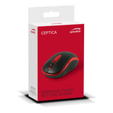 Ceptica Wireless Usb 1600dpi Mouse, Black-red