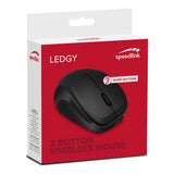 Ledgy Silent 1200dpi Optical Wireless Mouse, Black