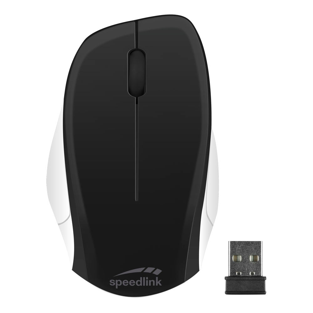 Ledgy Silent 1200dpi Optical Wireless Mouse, Black-white