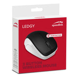 Ledgy Silent 1200dpi Optical Wireless Mouse, Black-white