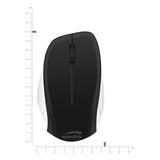 Ledgy Silent 1200dpi Optical Wireless Mouse, Black-white