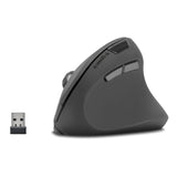 Piavo Optical 1600dpi Ergonomic Vertical Usb Wireless Mouse, Black