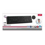 Niala Usb Ergonomic Full-size Keyboard, Uk Layout, Black