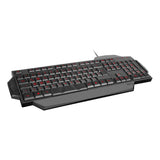 Rapax Stealth Compact Red Led Illumination Gaming Keyboard, Uk Layout, Black