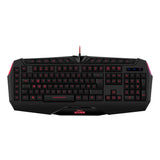 Accusor Advanced Full-size Membrane Gaming Keyboard With 3-colour Led Backlighting And Internal Profile Memory, Uk Layout, Black