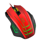 Decus Respec 5000dpi Optical Pc Gaming Mouse With 7-colour Lighting Effects And Weight Customisation, Usb, Black-red