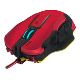 Omnivi Core 12000dpi Laser Pc Gaming Mouse With Seven Atmospheric Led Lighting Effects, Red-black