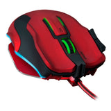 Omnivi Core 12000dpi Laser Pc Gaming Mouse With Seven Atmospheric Led Lighting Effects, Red-black