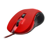 Torn 3200dpi Illuminated Gaming Mouse, Red-black