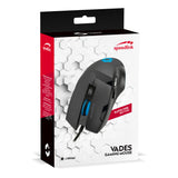 Vades Optical 4800dpi Illuminated Gaming Mouse, Black