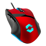 Vades Optical 4800dpi Illuminated Gaming Mouse, Red-black