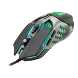 Tyalo Multi-colour Illuminated 3200dpi Optical Gaming Mouse, Wired Usb, Black-grey