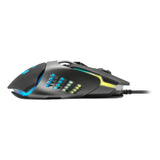 Tyalo Multi-colour Illuminated 3200dpi Optical Gaming Mouse, Wired Usb, Black-grey