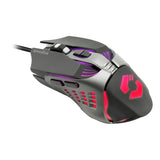 Tyalo Multi-colour Illuminated 3200dpi Optical Gaming Mouse, Wired Usb, Black-grey