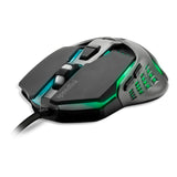 Tyalo Multi-colour Illuminated 3200dpi Optical Gaming Mouse, Wired Usb, Black-grey