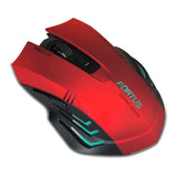 Fortus Wireless Optical 2400dpi Gaming Mouse, Red-black