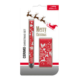 Cerimo Stylus And Cleaning Cloth Christmas Gift Set, Red-white