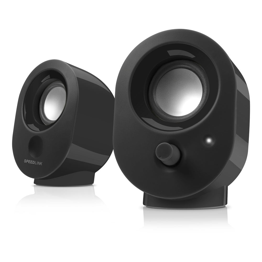 Snappy Usb-powered Stereo Speakers, Black