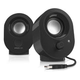 Snappy Usb-powered Stereo Speakers, Black