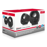 Snappy Usb-powered Stereo Speakers, Black