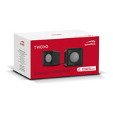 Twoxo Stereo Compact Cube Usb Powered Speakers, Black