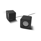 Twoxo Stereo Compact Cube Usb Powered Speakers, Black