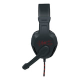 Martius Stereo Illuminated Gaming Headset With Fold-away Microphone, Black-red