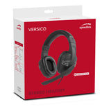 Versico Full-size Stereo Headset With Microphone, 2m Cable, Black-grey