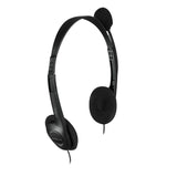 Accordo Ultra Lightweight Stereo Pc Headset With Microphone, 3.5mm Jack, Black