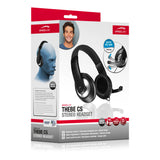 Thebe Cs Stereo Pc Headset With Microphone, Black-silver