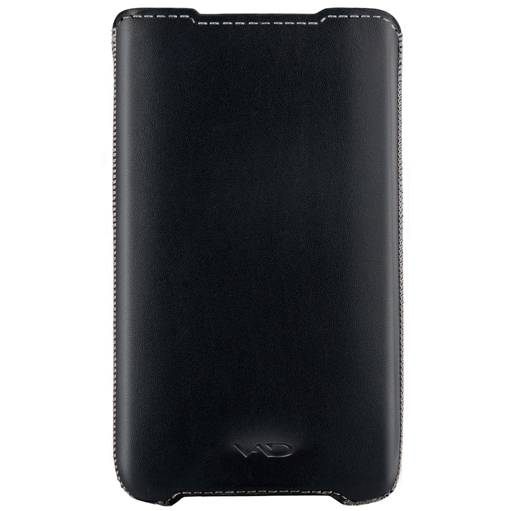 Superior Leather Soft Vest For Samsung Galaxy Sii And Others, Large, Black