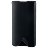 Superior Leather Soft Vest For Samsung Galaxy Sii And Others, Large, Black