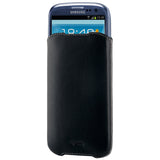 Superior Leather Soft Vest For Samsung Galaxy Siii-s4 And Others, Extra Large, Black