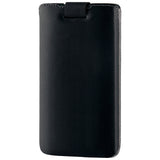 Superior Leather Soft Pouch For Samsung Galaxy Sii And Others, Large, Black