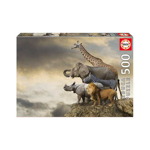 Edcua Animal On The Edge Of A Cliff 500pcs Jigsaw Puzzle