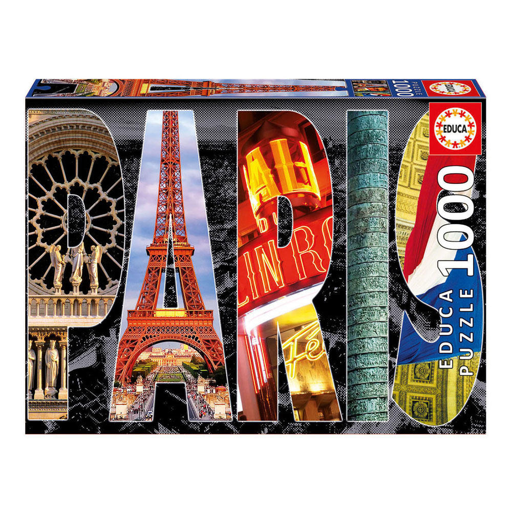 France: Paris City Collage 1000pcs Jigsaw Puzzle