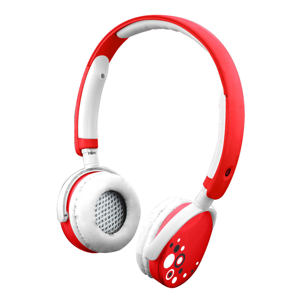 Kids Safe Headphones With Sound Level Limiter, 3.5mm Jack, Red