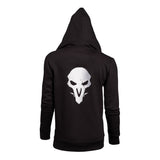 Reaper Hero Full Length Zipper Hoodie, Male, Large, Black-red