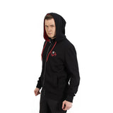 Reaper Hero Full Length Zipper Hoodie, Male, Large, Black-red