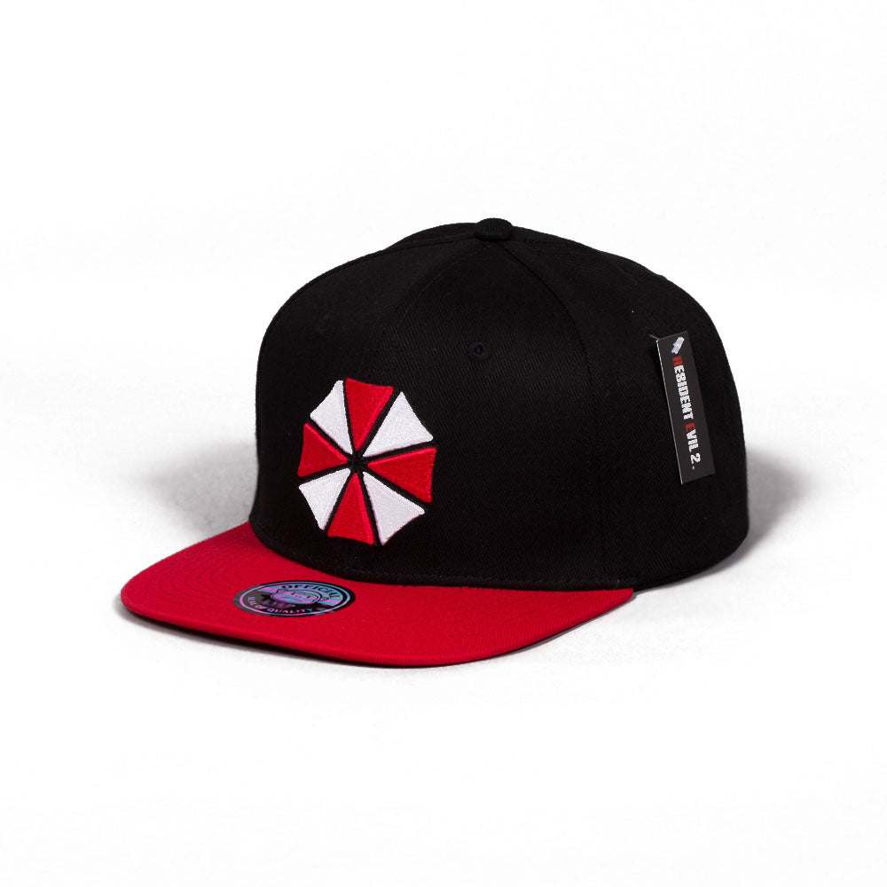 Umbrella Corp Snapback Baseball Cap, Unisex, Black-red