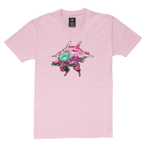 D.va Pixel T-shirt, Unisex, Extra Extra Large, Pink