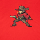 Mccree Pixel T-shirt, Unisex, Extra Extra Large, Red