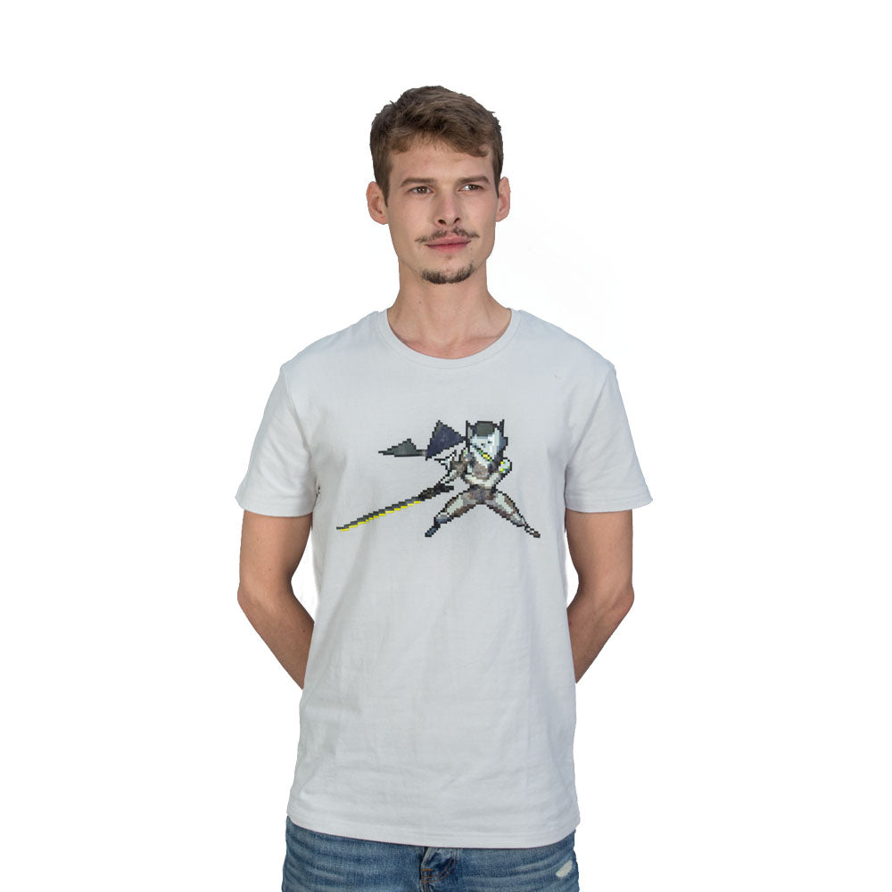 Genji Pixel T-shirt, Unisex, Extra Extra Large, White