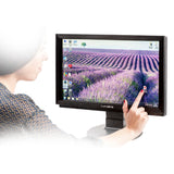 Touchscreen Overlay Brushed Aluminium Frame For 24 Inch-16:9 Monitor, 2 Point Multi-touch, Black