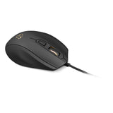 Castor Optical 5000dpi Gaming Mouse With Built-in Memory, Wired Usb, Black