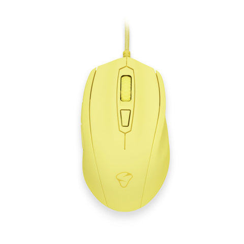 Castor Optical 5000dpi Gaming Mouse With Built-in Memory, Wired Usb, French Fries, Yellow